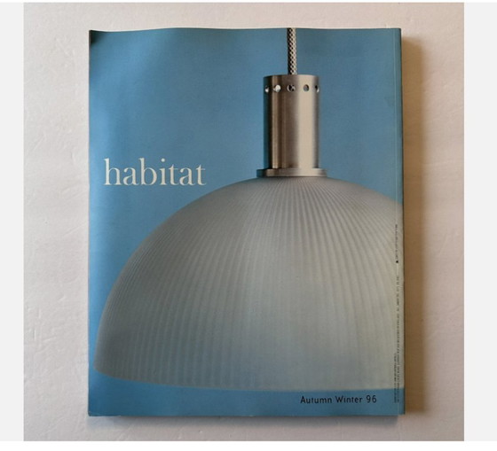 Image 1 of Lampada a sospensione vintage con vetro rigato del negozio per la casa Habitat