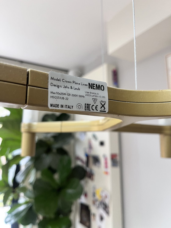 Image 1 of Nemo crown planar GOLD linear 10 lampade