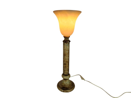 Image 1 of Massive/Pegasam - Chalice Lamp - Alabaster - Spain - 3rd Quarter 20th Century