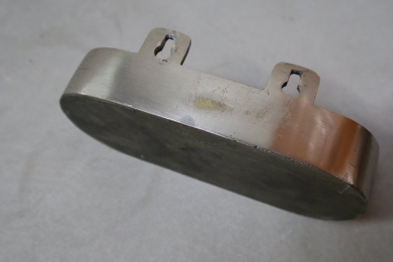 Image 1 of Modernist wall-mounted cloakroom in Teak, Aluminium & Nickel-plated Brass, 1950s