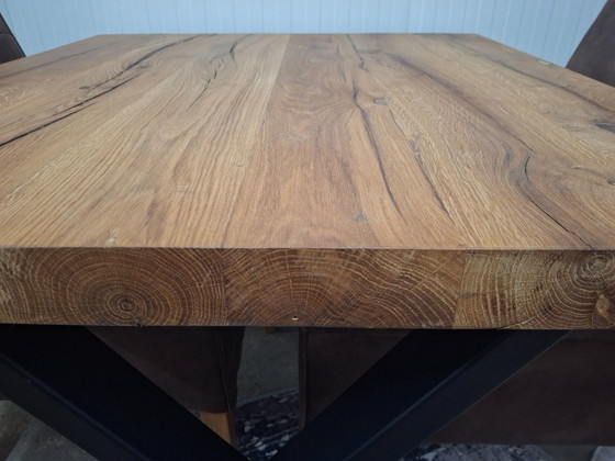 Image 1 of Robust Dining Table Made of Oak Wood 100x95 cm, New