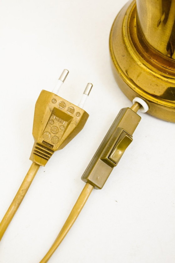 Image 1 of 80's brass neoclassical table lamp Maison Charles