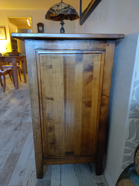 Image 1 of Credenza vintage con lampada Tiffany e specchio coordinato