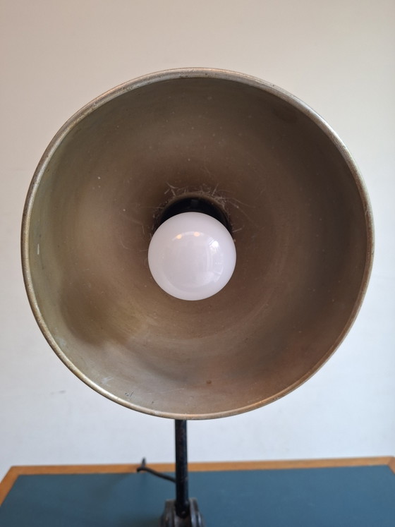 Vintage Desk Lamp, Hala Germany, Jaren Dertig – Leeslamp, Metal, Cast Iron (photo 7 of 13)