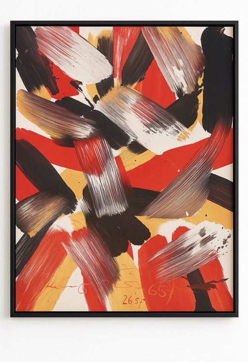 Martin Pötsch – « L’art jusqu’à épuisement des stocks », 1995 – Acrylique sur toile, signé et étiqueté