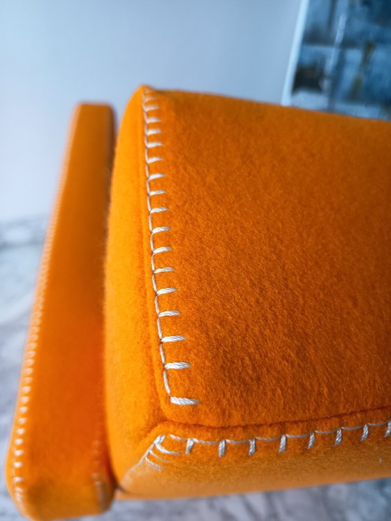 Image 1 of Fauteuil CASSINA Utrecht 637 en Laine Kvadrat Orange 13L par Gerrit Thomas Rietveld