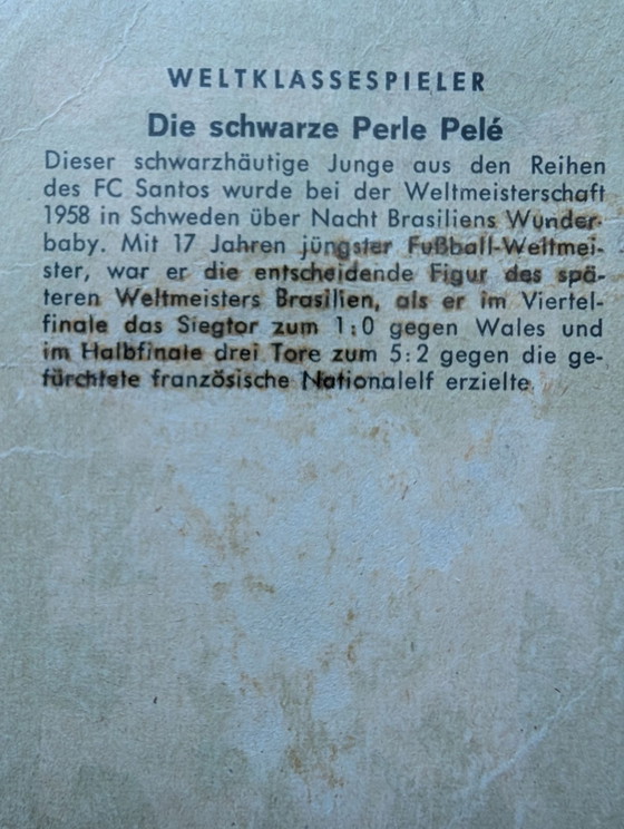 La Perla Nera Pelé / 1961 / Leggenda del Calcio Brasiliano, Heinerle, Oggetti decorativi, Carta, Multicolore (foto 4 di 5)
