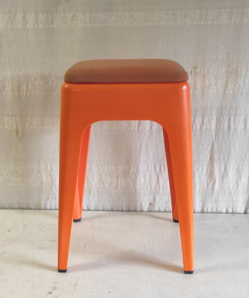 Vintage orange stool by Ami (France) - 1960s/70s