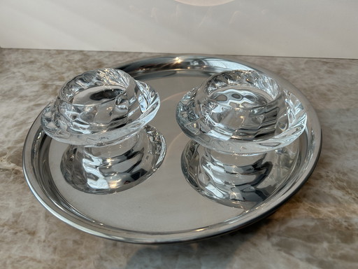 Dos candelabros capriola Holmegaard/Royal Copenhagen