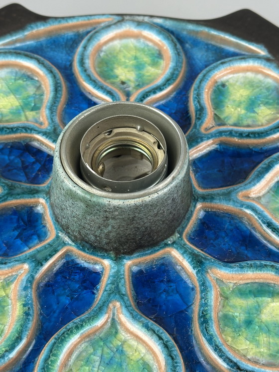 Image 1 of Lámpara de pared de cerámica de los años 60 y 70, diseño de la era espacial de mediados de siglo