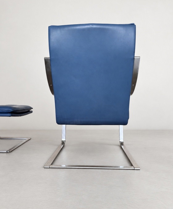 Poltrona Vintage Walter Knoll Art Collection Komet + Ottoman – Poltrone, rvs, Leather (photo 11 of 15)
