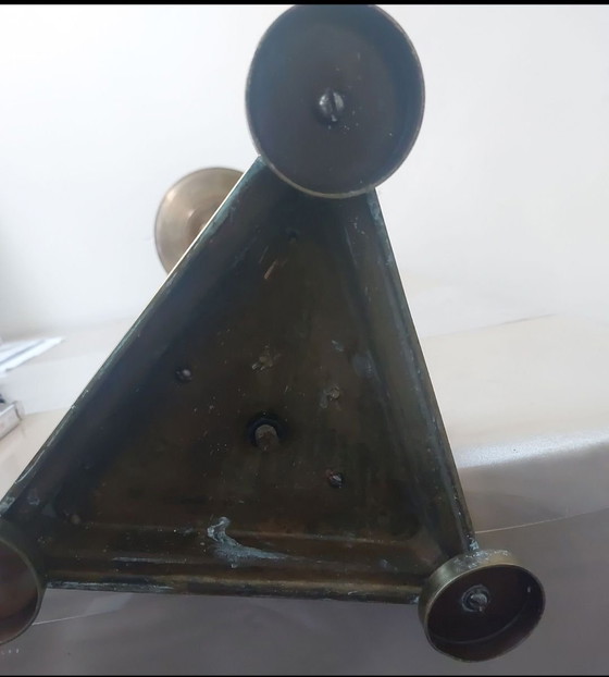 Candle holder 2900/1920 92 cm high 5.6 kg, Brass, Copper, Brown (photo 5 of 10)