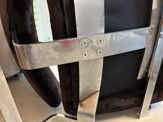 Image 1 of Design Sessel schwarz mit Stahlgestell