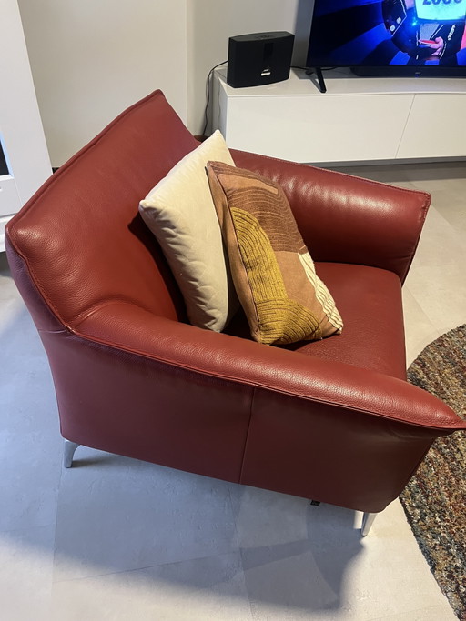 2 Leolux Mayon Fauteuils – Leather, Aluminium