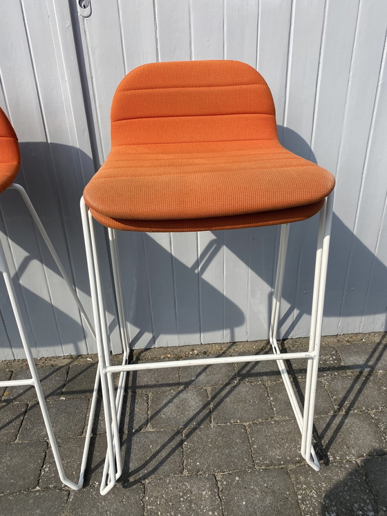 Image 1 of 2 sgabelli da bar arancioni retrò vintage