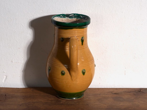 Antique folk glazed pottery pot – Central Europe, circa 1930 – Plant pot, Rustic (photo 19 of 40)