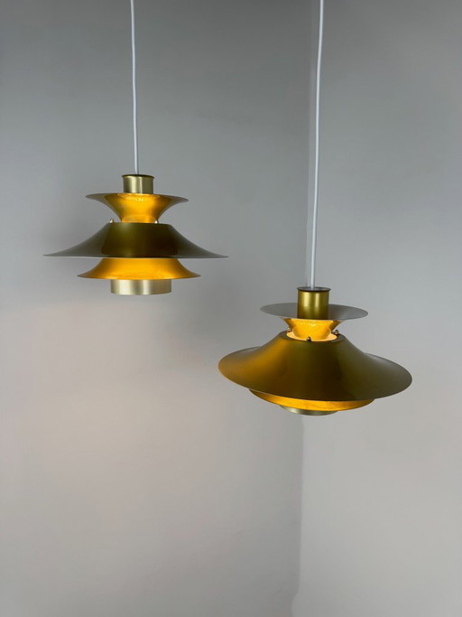 Par de Lámparas colgantes Model 4108, Lyfa, Dinamarca, c. 1970s–1980s