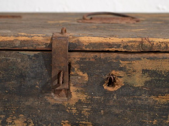 Antique cobalt blue ammunition trunk (c.1900) #64 – Chest of drawers, Rustic (photo 16 of 34)