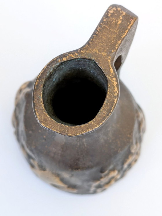 Image 1 of Sculpture en bronze brutale de Horst Dalbeck, HDV Allemagne, années 1970, style Château-Cœur