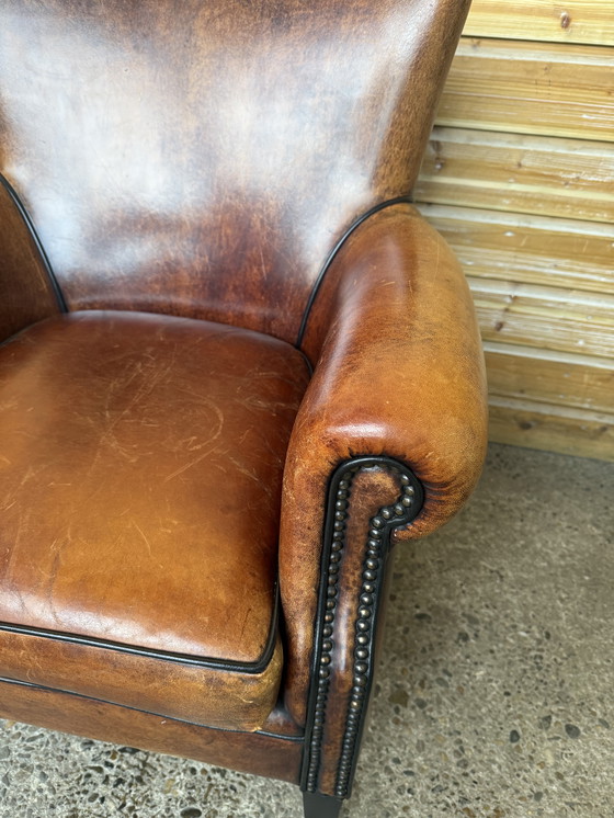 Image 1 of Lounge Atelier fauteuil schapenleer kwaliteitsleer