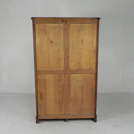 Image 1 of Eiken rolluikkast met 2 luiken, 148 cm hoog, jaren 20