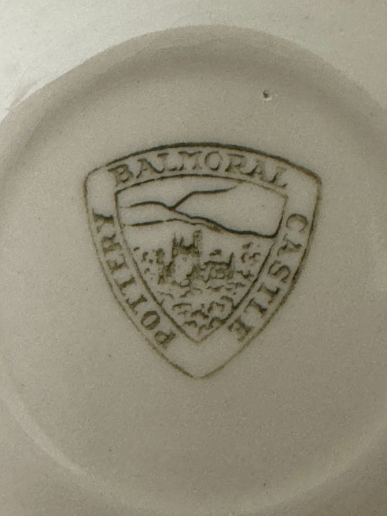 Image 1 of Splendido set vintage: set di 6 tazze e piattini "Staffordshire flatback" del Castello di Balmoral