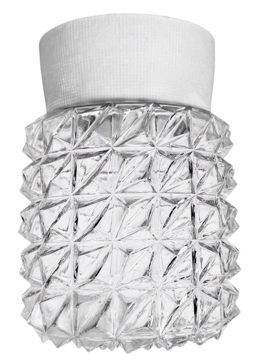 Lampada da soffitto vintage in porcellana bianca, anni '70 – plafondlampen, Porcelain