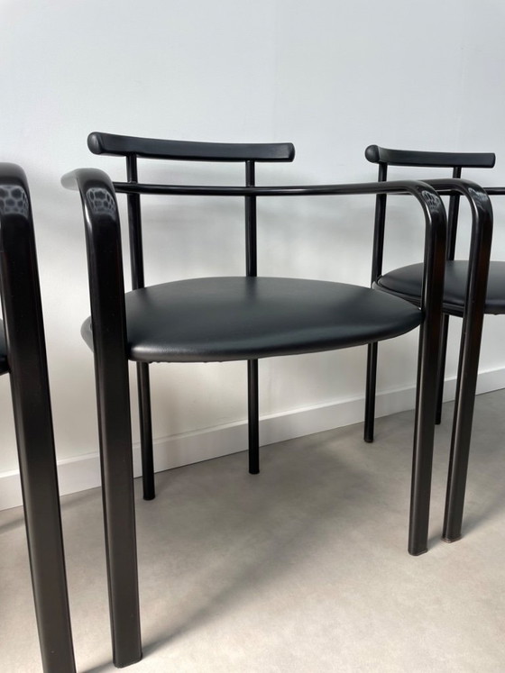 Image 1 of Set of 4 postmodern Martina dining chairs by Carlo Bimbi for Segis Italy, 1980s