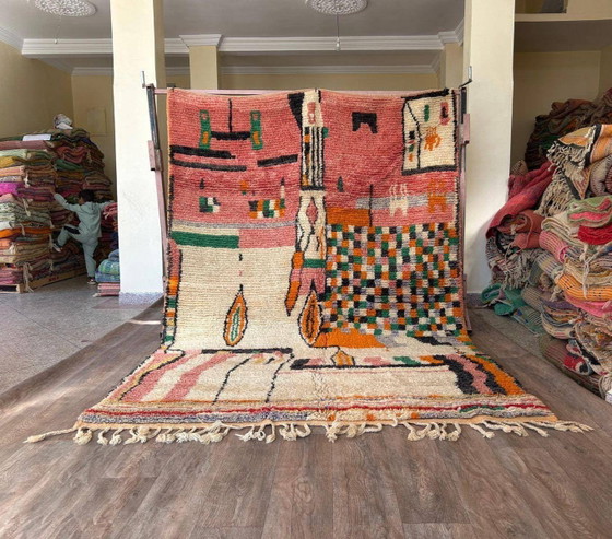 Tapis berbère en pure laine, fait main, 250x150 cm, fabriqué au Maroc. – Wool (photo 11 of 11)
