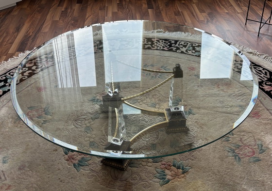 Facete cut glass Coffee table - 123 cm – Bronze (photo 3 of 11)