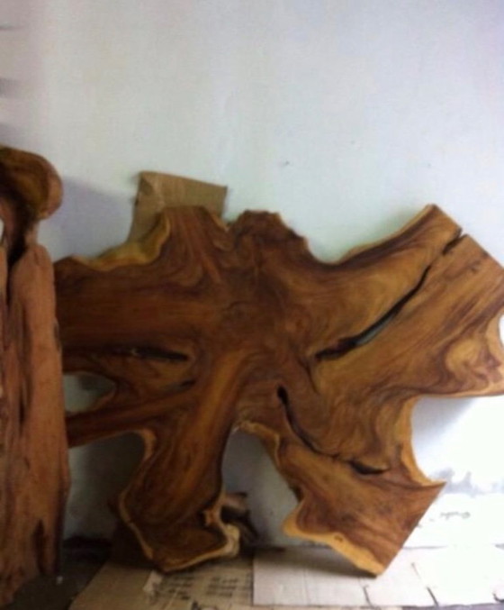 Wunderschöne XXL Tischplatte/Tablet, Eigen collectie, Esstische, Holz, Braun, Organic Modern (Foto 3 von 5)