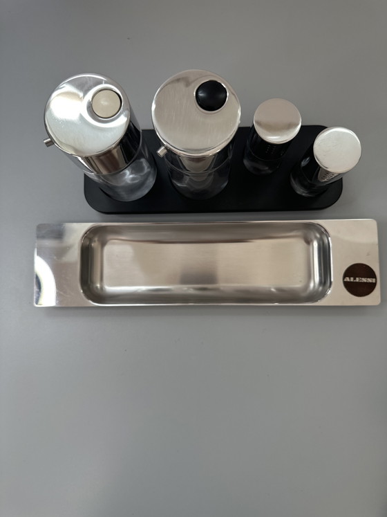 Image 1 of  Set Condimento Alessi Programma 8 – Franco Sargiani & Eija Helander 1975 Vintage
