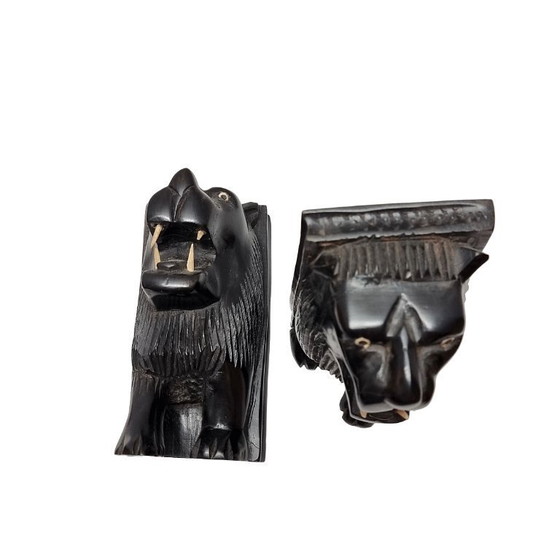 Image 1 of Fermalibri in ebano africano