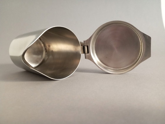 Image 1 of Christa Petroff-Bohne Bauhaus/Industriële koffiepot met deksel, 1965, Duitsland