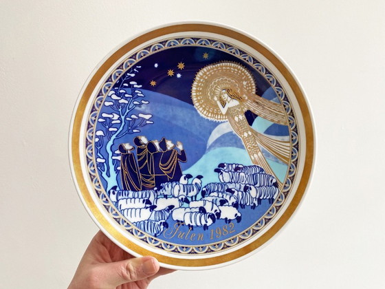1x Christmas Wall Plate, G. Kühnlenz Bavaria - 24 Karat - Limited Edition – Wall decoration, Gold, Porcelain (photo 5 of 5)