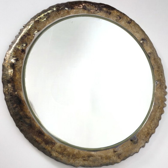 Image 1 of Magnificent mirrors space age, brutalist enamel bronzes