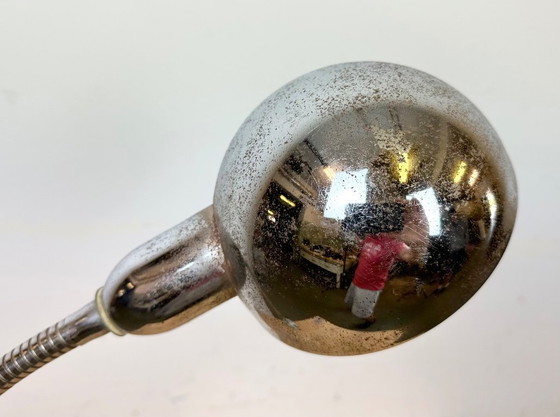 Image 1 of Vintage Chrome Italian Gooseneck Table Lamp, 1960s