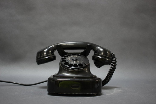Mid-Century Bakelitte Rottary Telephone by Tesla, 1950s
