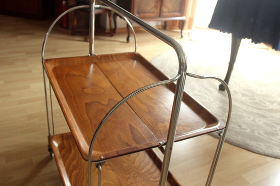 Image 1 of Gerinol Design Dinett Chariot de service - Chariot de bar - Chariot à thé - pliable - Vintage