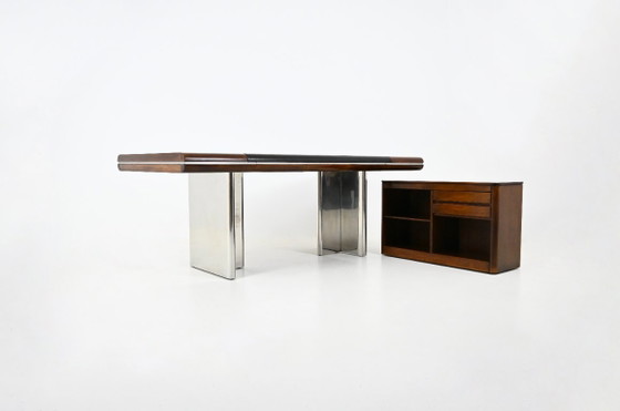 Italian Desk by Hans Von Klier for Skipper, 1970s – Leather, Wood (photo 2 of 15)