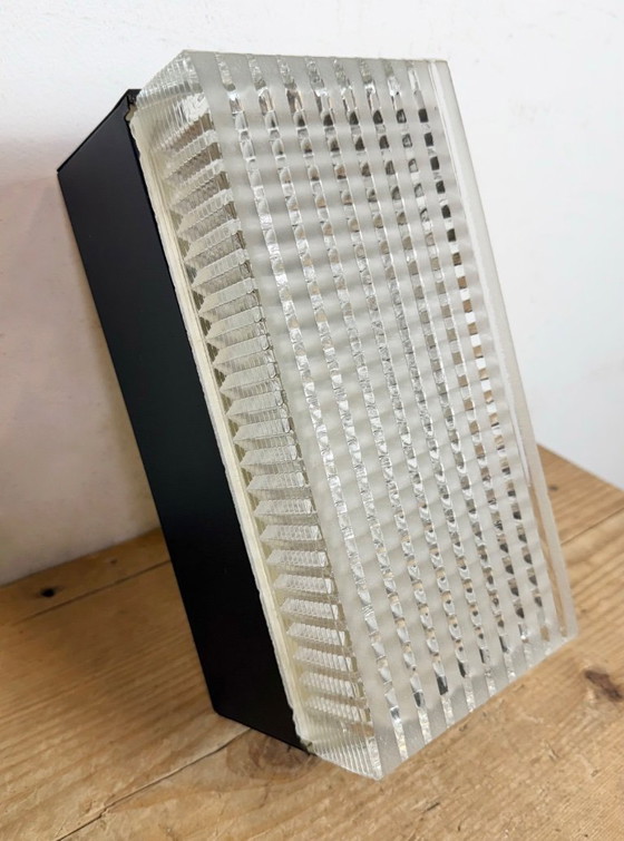 Image 1 of Applique ou plafonnier vintage en verre de Napako, années 1970