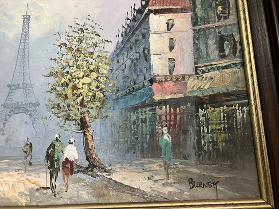 Image 1 of Ölgemälde Caroline Burnett, streetview Paris 3 Stück!