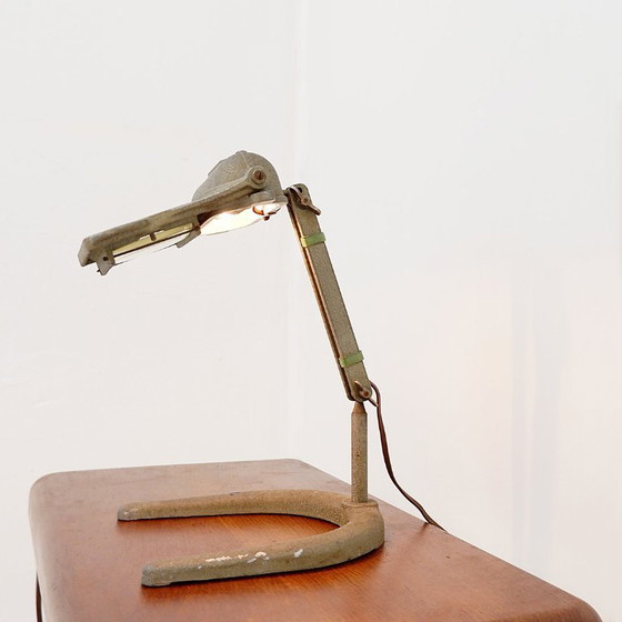 Image 1 of Industriële vergrootlamp van Gruber, gepatenteerd SGDG in Frankrijk - jaren 1940/50