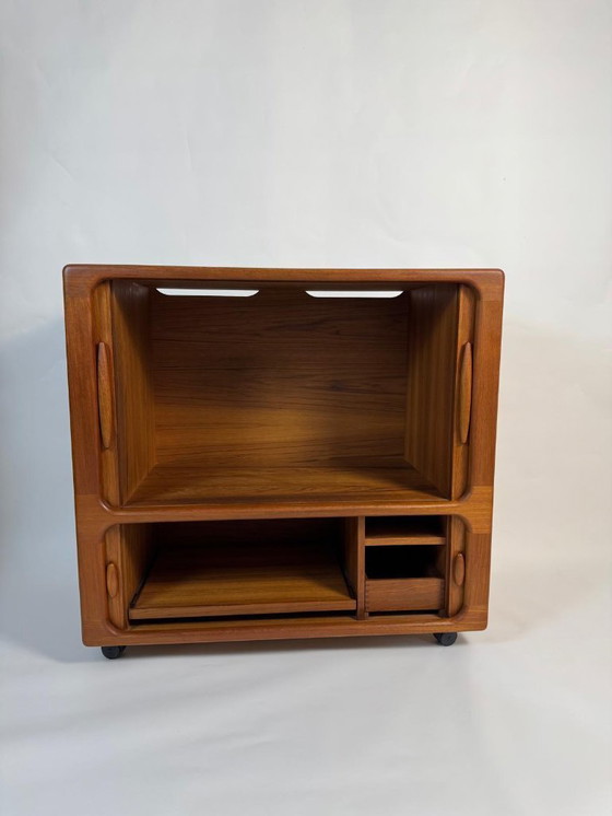 Image 1 of Mobile TV in teak Dyrlund, credenza alta, cassettiera, metà secolo