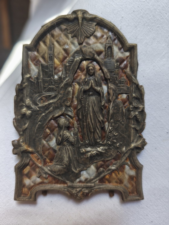 Image 1 of Altar de bolsillo, Nuestra Señora de Lourdes, 1920/1930