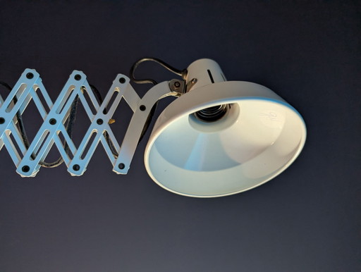 Lampe ciseaux industrielle vintage (applique murale pantographe)
