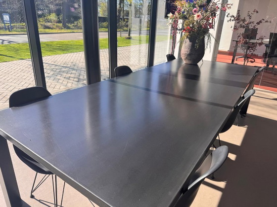 Image 1 of Sheet steel table with Vitra chairs