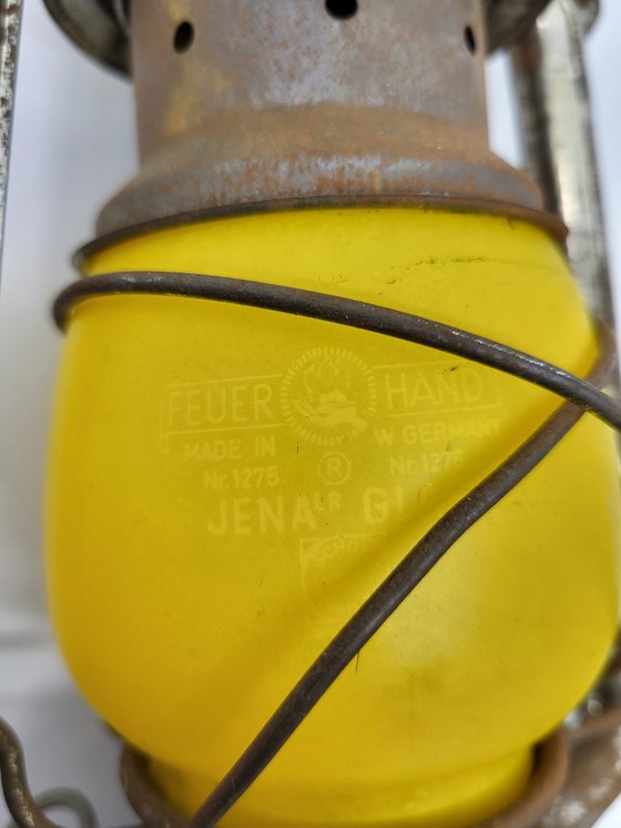 Image 1 of Feuer Hand Baby Special stormlamp, geel glas