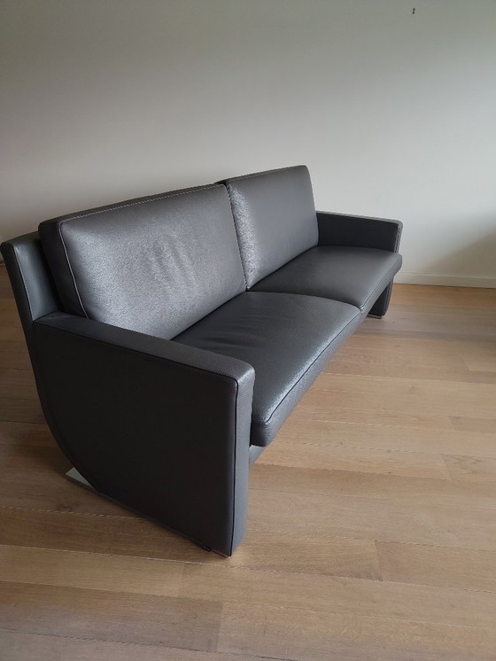 Image 1 of Leolux 3- en 2,5-zit in grijs kalfsleer