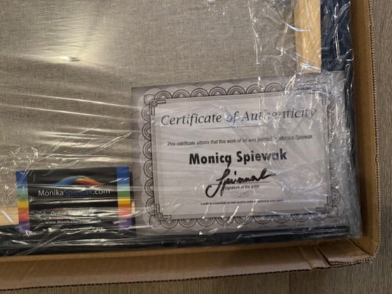 Image 1 of Feather XXL olieverf abstract